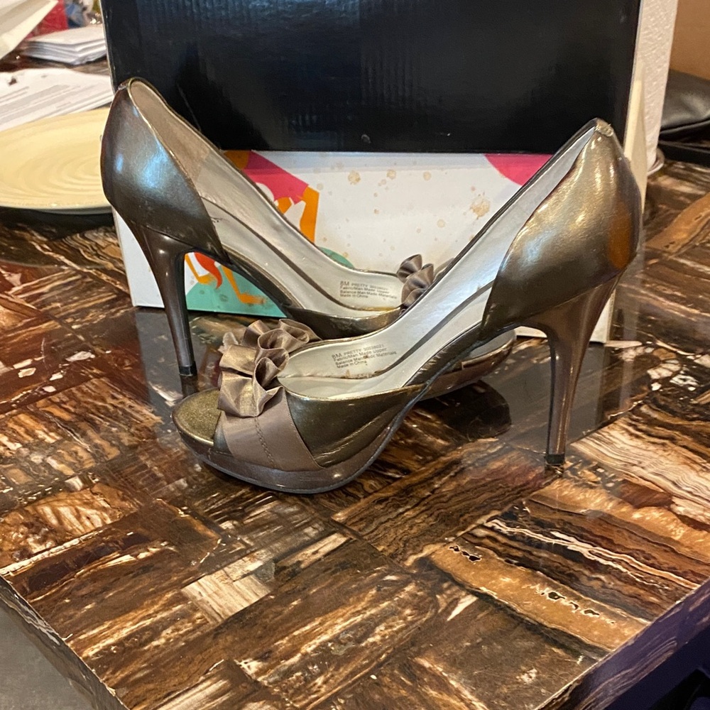 Carlos by Carlos Santana Shimmering Gold Heels